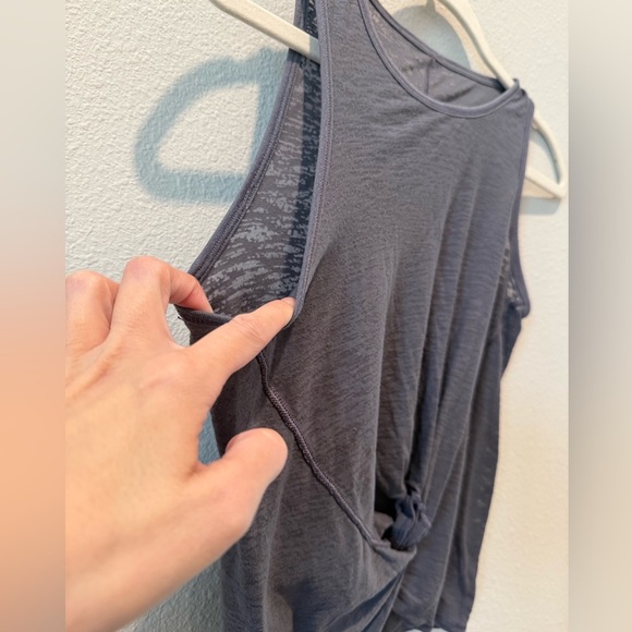 Lululemon Breeze Through Slate Gray Sleeveless Twist Tank Top - Picture 7 of 7